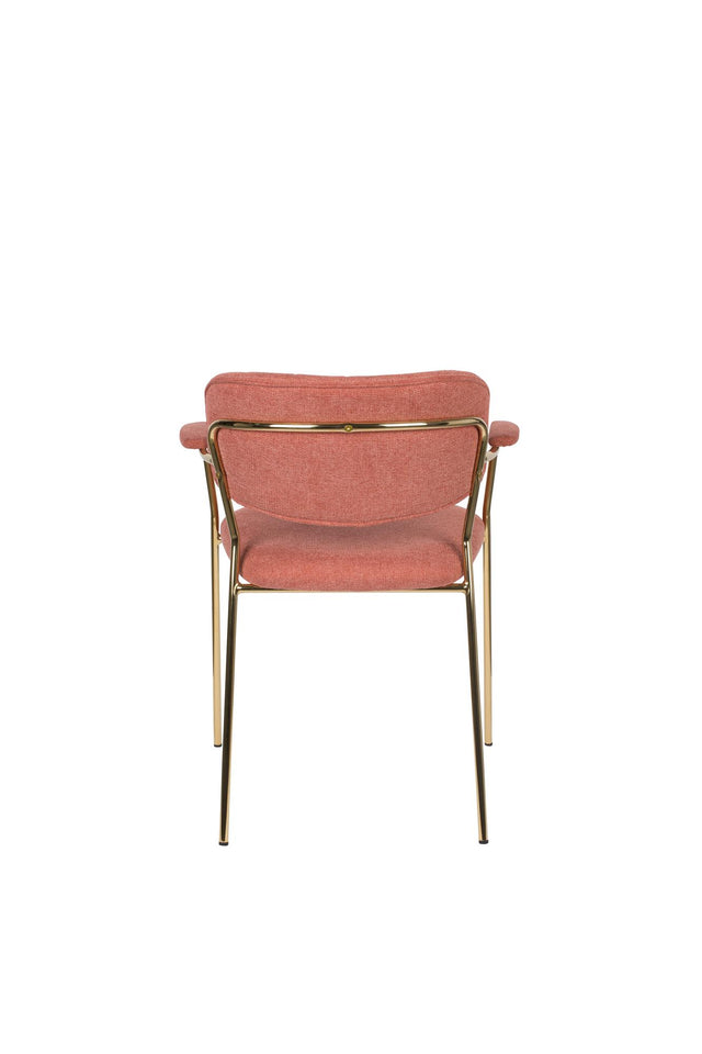 Zuiver-Jolien Gold/Pink 餐椅 -粉色
