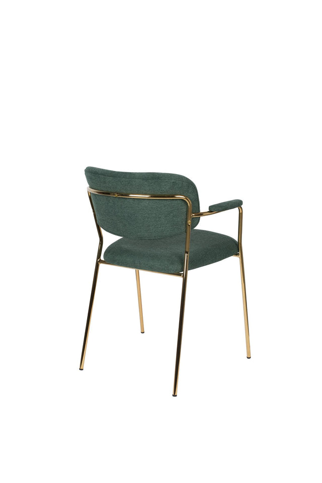 Zuiver-Jolien Gold/Dark 餐椅 -綠色