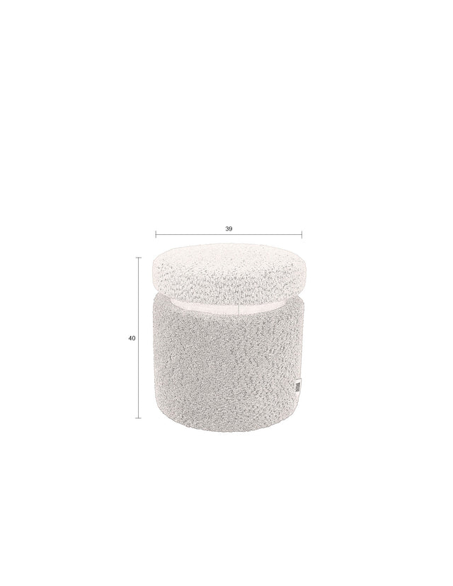 Dutchbone-Sen圓凳 - 米杏