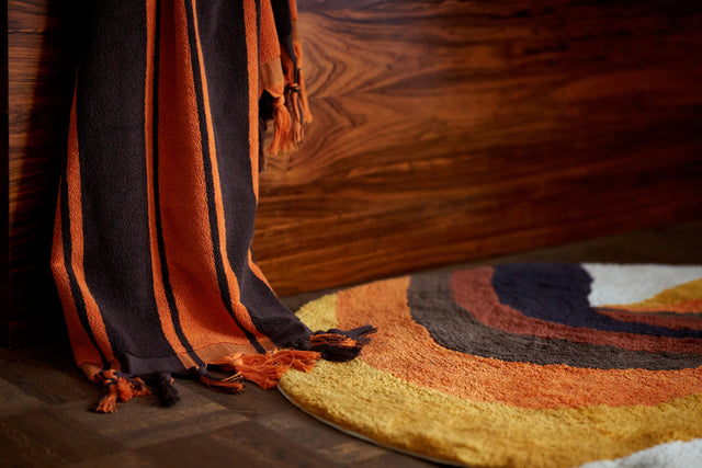 HKliving 浴墊｜Bath mat retro swirl (90x120cm)