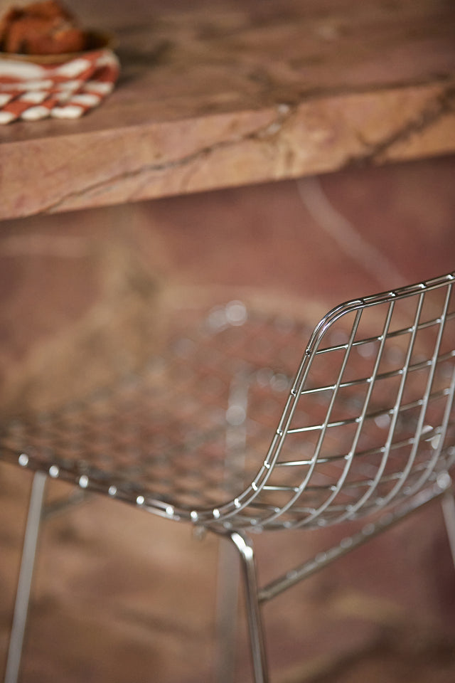 HKliving 餐椅｜Metal wire chair with arms