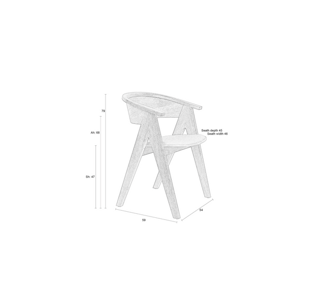 Zuiver-NDSM 扶手椅-原木色