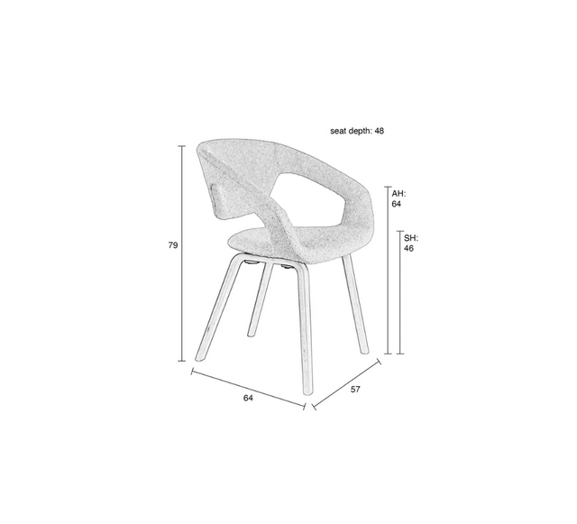 Zuiver-Flexback 扶手椅-黑色