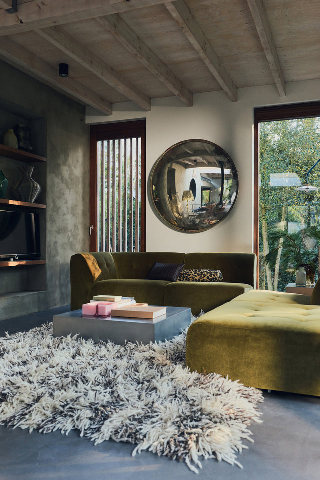HKliving 地毯｜Shaggy rug, checkers (200x300cm)
