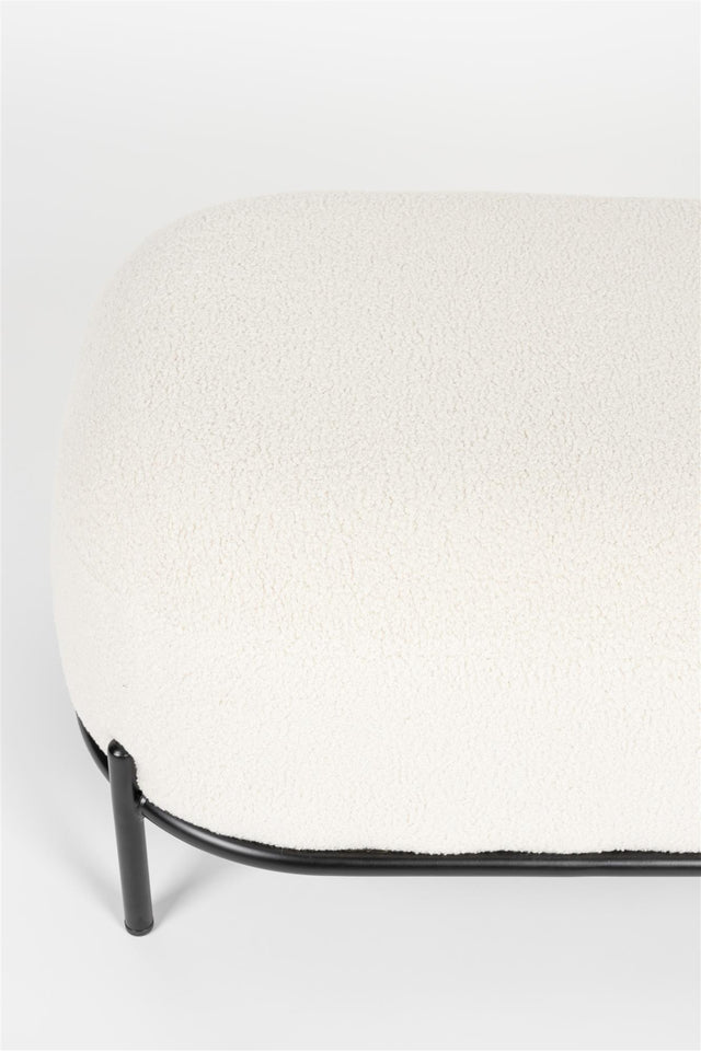 Zuiver-Polly Teddy Ivory 腳凳 -米色