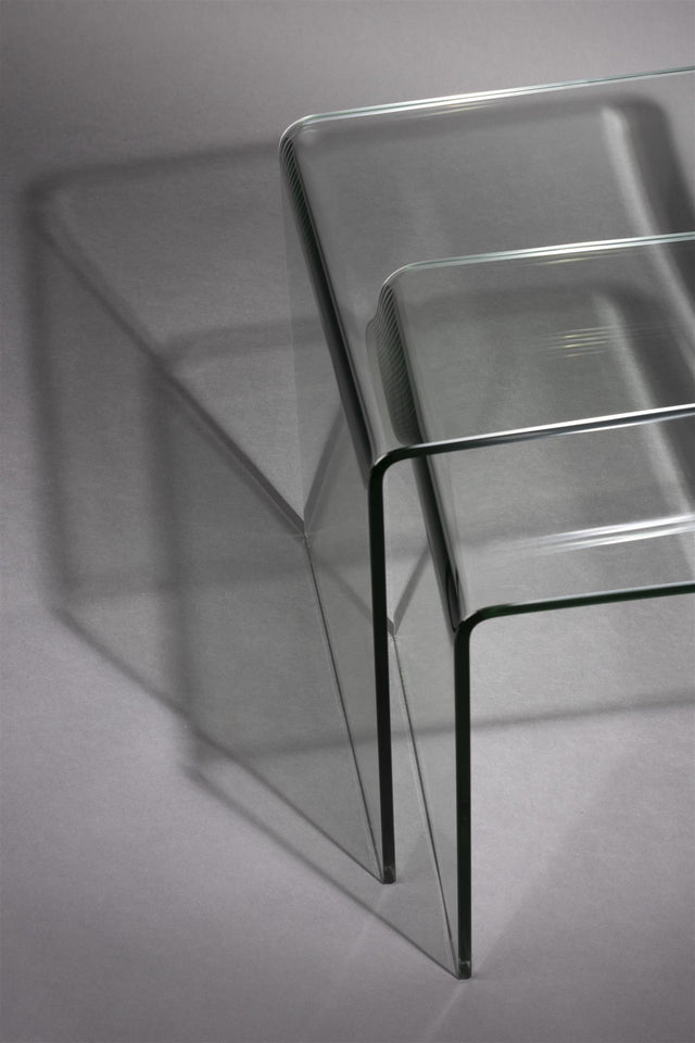 Dutchbone-Vetro邊桌二入組-透明色