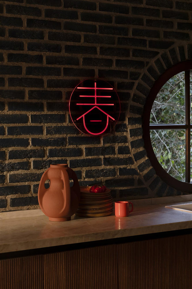 Dutchbone-Neon Sya Spring 壁燈 -橘色