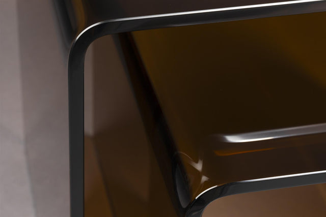 Dutchbone-Vetro邊桌二入組-咖啡色