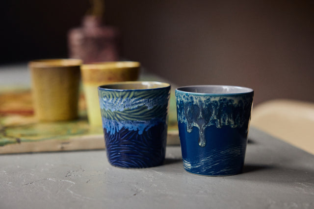 Hkliving-70s ceramics: Van Gogh coffee mugs