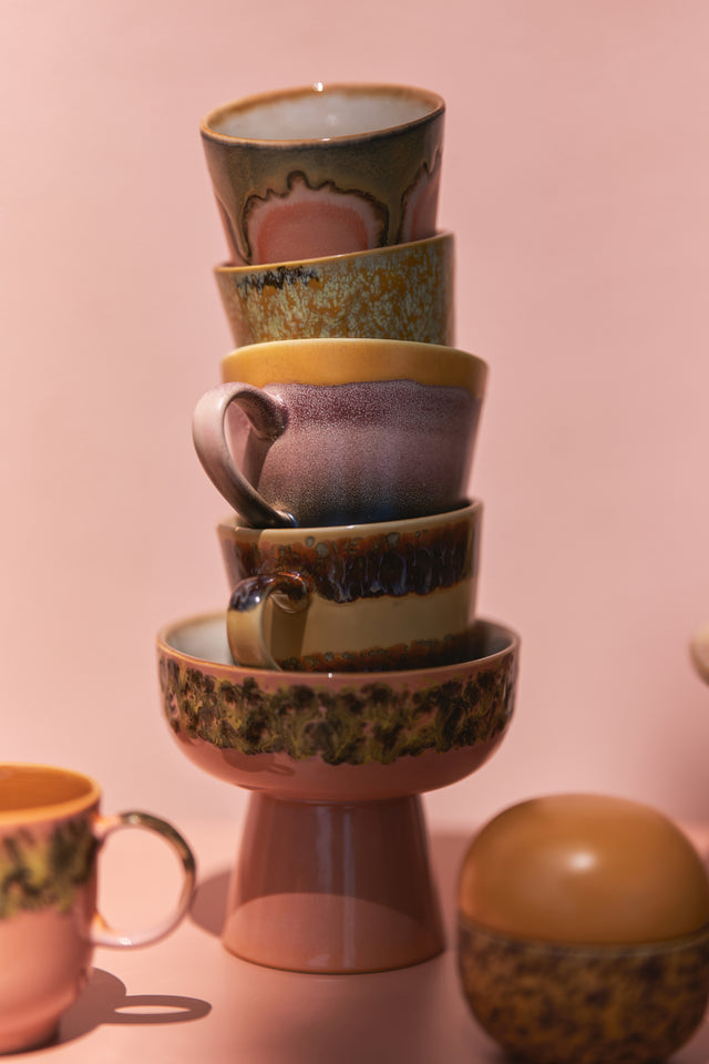 Hkliving-70s ceramics: cappuccino mugs