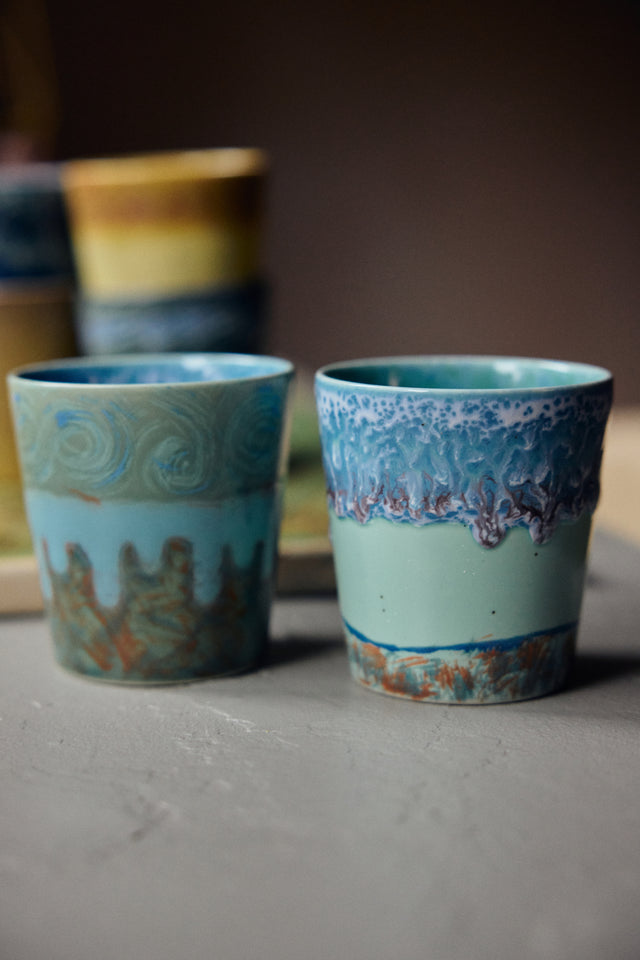 Hkliving-70s ceramics: Van Gogh coffee mugs