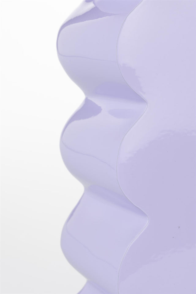 Zuiver-Curves L Shiny Lilac 花瓶 -米色