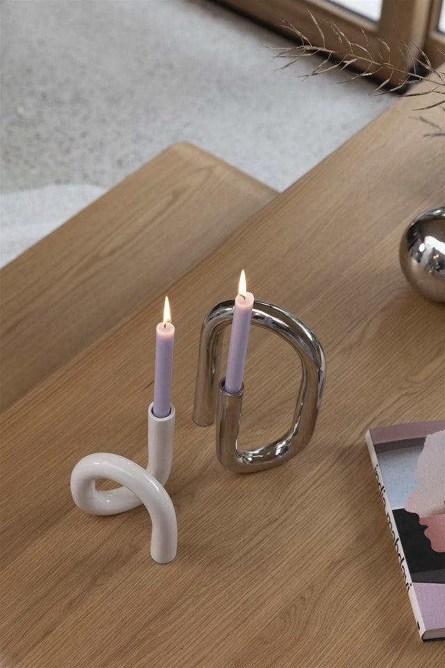 Zuiver-Candle Tubo Shiny 燭台 -銀色