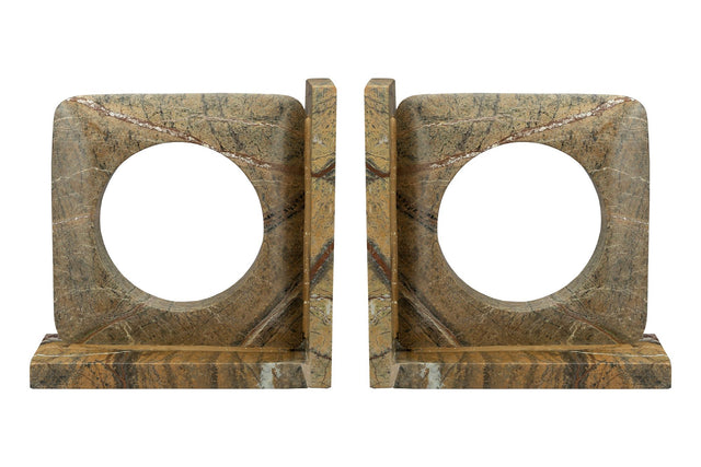 Dutchbone-Book End Satpura Marble (Set of 2) 擺飾 -咖啡色