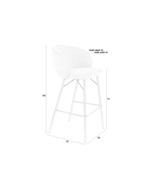 Zuiver-Joa吧檯凳-大地色
