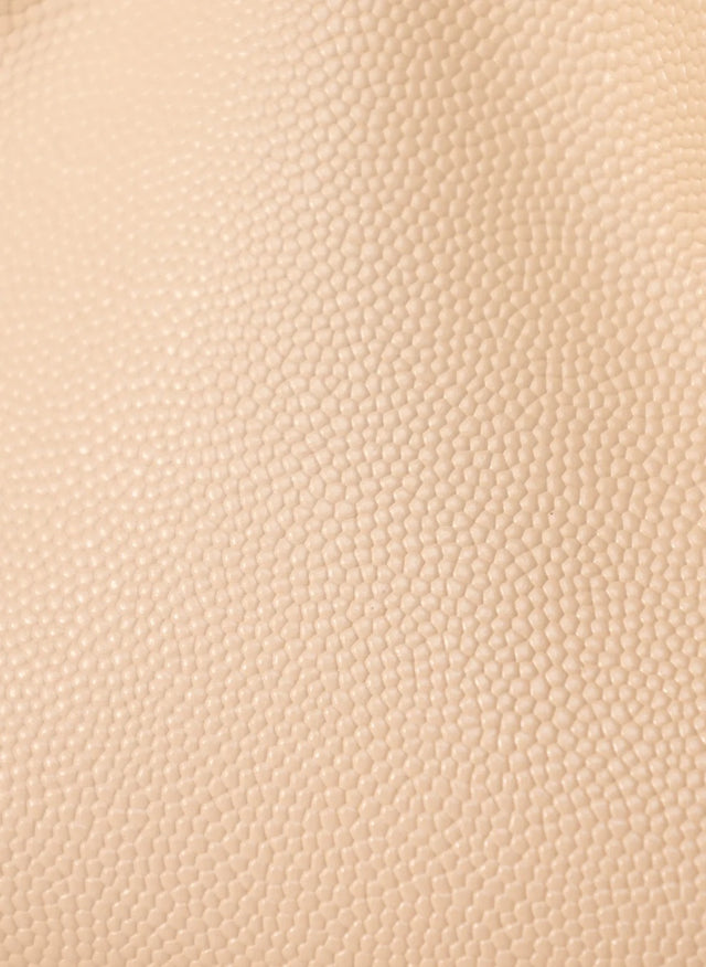 ELLEME PARIS - 迷你 Boomerang Caviar 皮革手袋 裸色