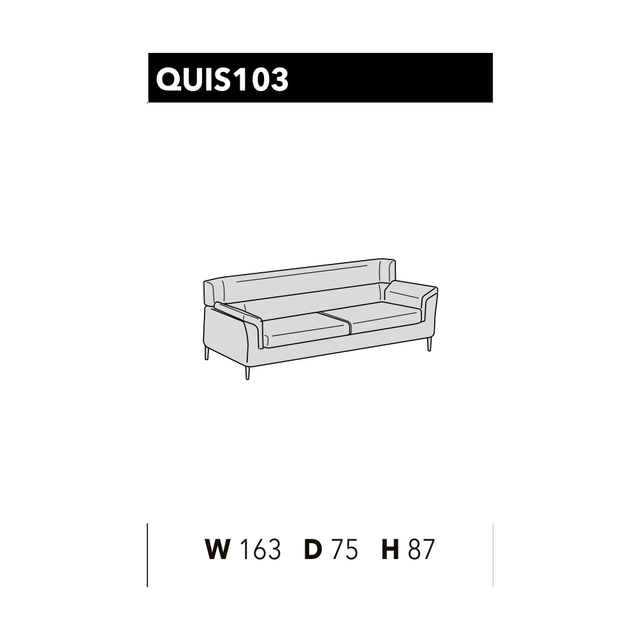 尺寸圖 Quick現代緊實沙發 QUIS 103