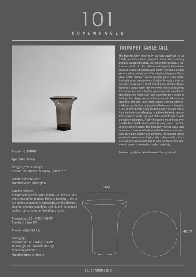 【現貨】101 Copenhagen-Trumpet高桌 - 煙霧森林