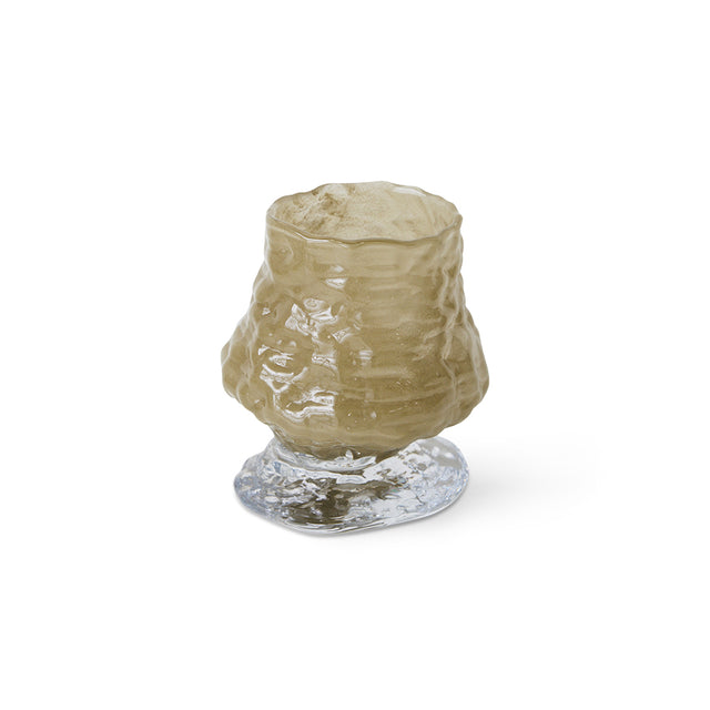 HKLIVING-Brut textured glass vase, sage