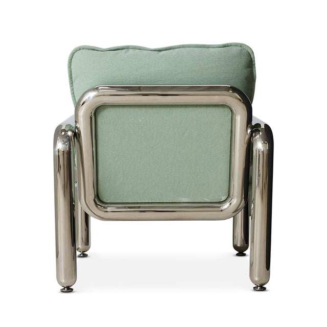 HKliving 扶手椅｜Chrome lounge armchair, canvas mint