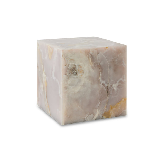 HKliving 邊桌｜Pink onyx block table