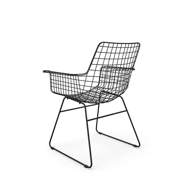 HKliving 餐椅｜Metal wire chair with arms