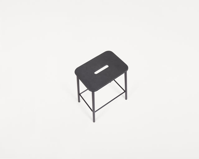 FRAMA-Adam Stool 椅凳 Frama-Adam-Stool-Anthracite-Leather-Black-H50-3.tif