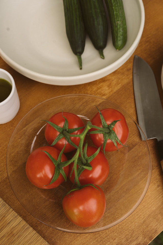 FRAMA-Isle Glass Shallow Bowl Set of Two 碗 FRAMA Isle Glass Plate Context Image 1.jpg
