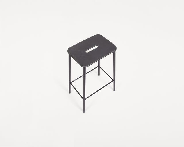 FRAMA-Adam Stool 椅凳 Frama-Adam-Stool-Anthracite-Leather-Black-H65-1.tif