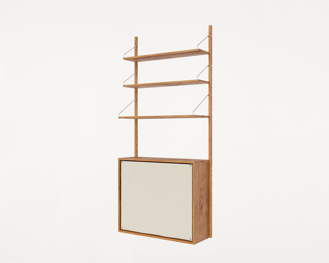 FRAMA-Shelf Library Desk Section 書桌 Frama-Shelf-Library-H1852-Cabinet-M-Section-Natural-Canvas-Packshot-2.tif