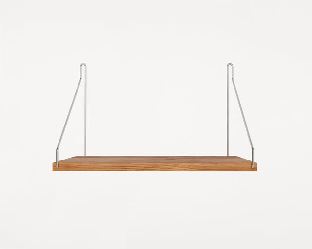 FRAMA-Single Shelf 層架 FRAMA-Shelf-Natural_Oak-D27-W40-Steel_Bracket-Packshot-1.tif