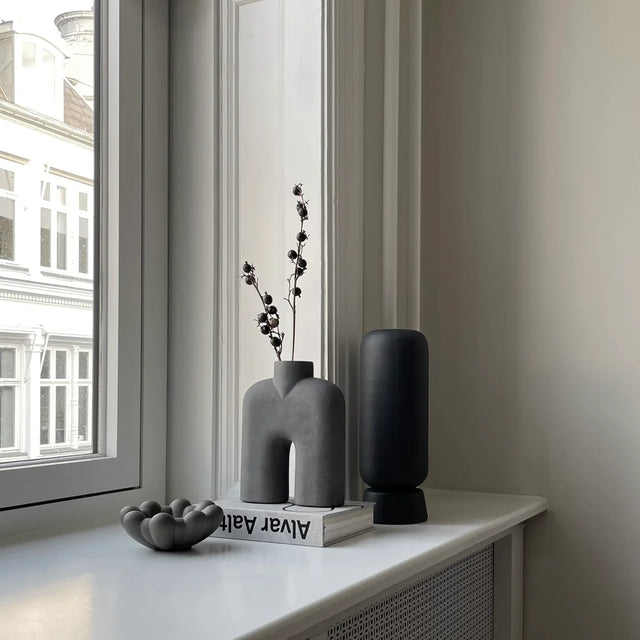 【現貨】101 Copenhagen-綻放陶盤,迷你 - 深灰色