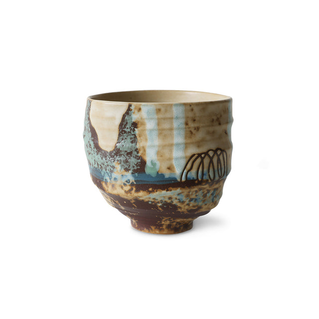 HKliving Artist ceramics: coffee cup scratched