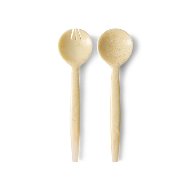 HKliving 刀叉匙｜Salad cutlery, vanilla (set of 2)