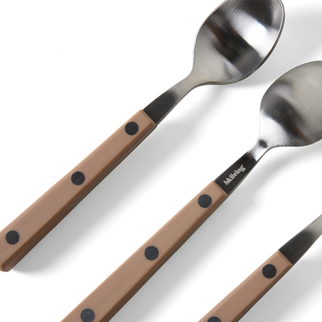 HKliving 刀叉匙｜70s cutlery: tea spoons taupe, set of 4