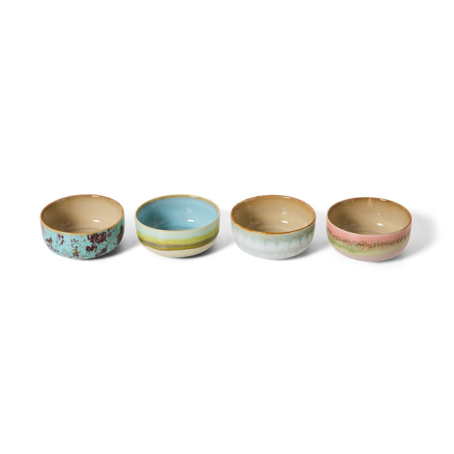 HKliving 70年代陶瓷 甜点碗组 (4入) (70s ceramics: dessert bowls (set of 4))