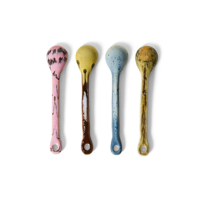 HKliving 刀叉匙｜70s ceramics: spoons M, sketch (set of 4)