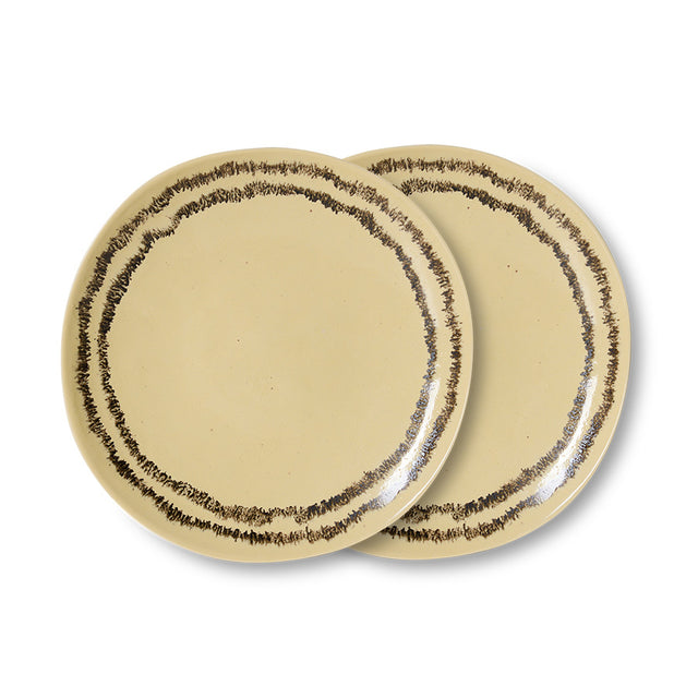 HKliving 70s ceramics: side plate (set of 2) vanilla