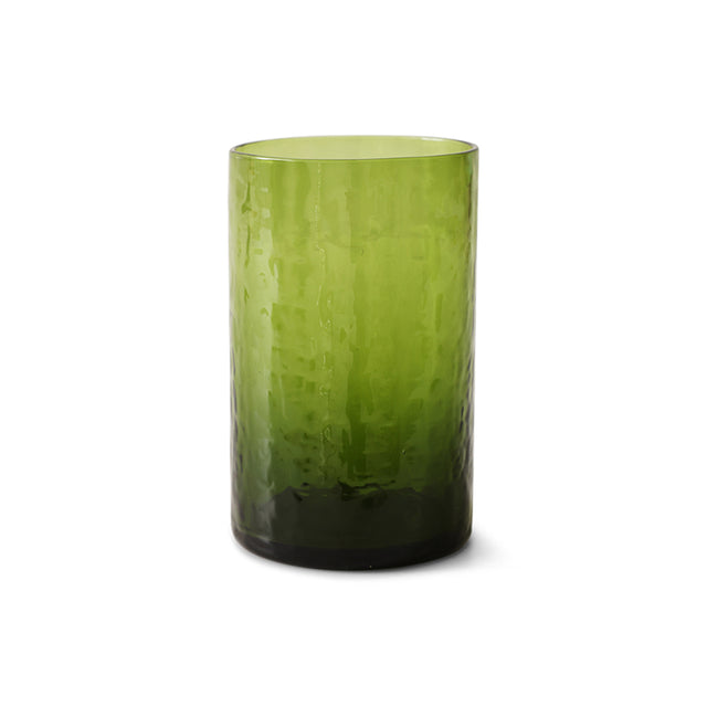 HKliving 玻璃杯器｜Tube high glass, olive