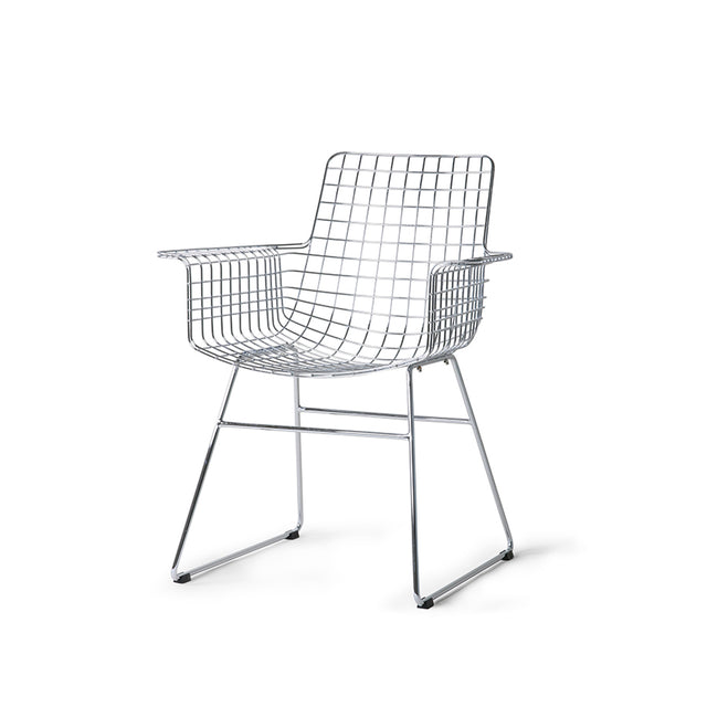 HKliving 餐椅｜Metal wire chair with arms
