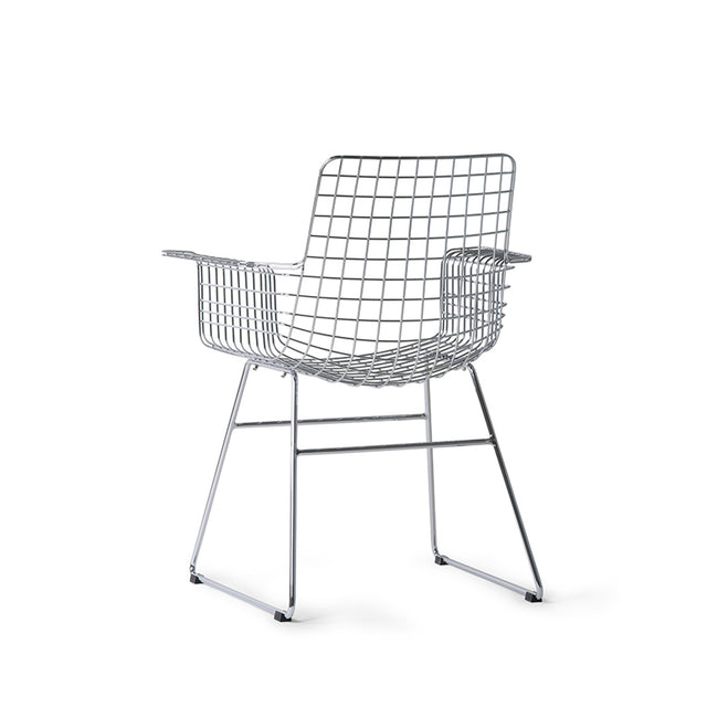 HKliving 餐椅｜Metal wire chair with arms