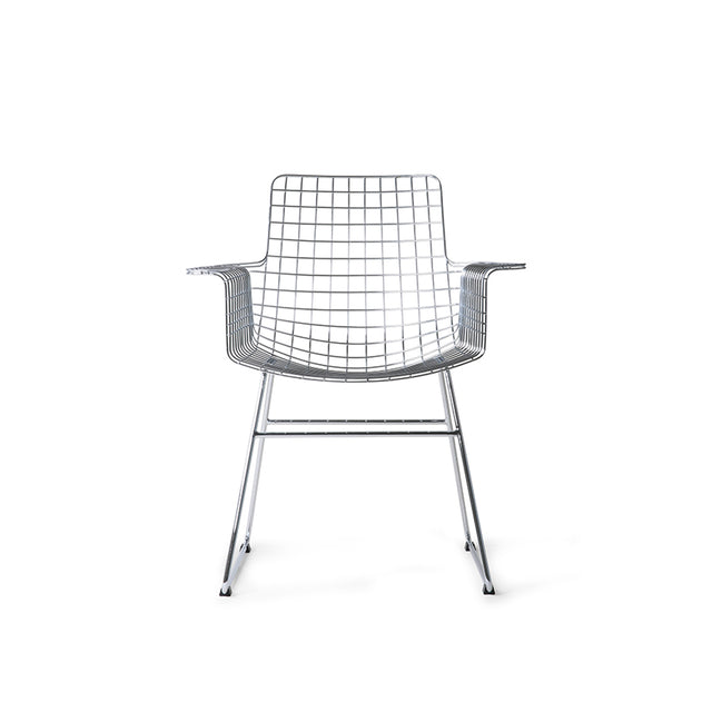 HKliving 餐椅｜Metal wire chair with arms