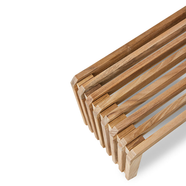 HKliving 長凳｜Slatted bench teak, 180x27 cm