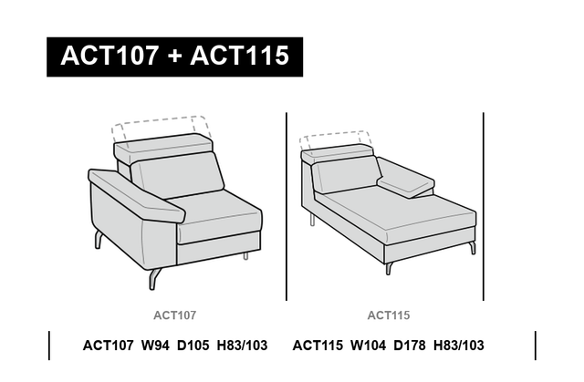 尺寸圖 Space ACT 107 + ACT 115