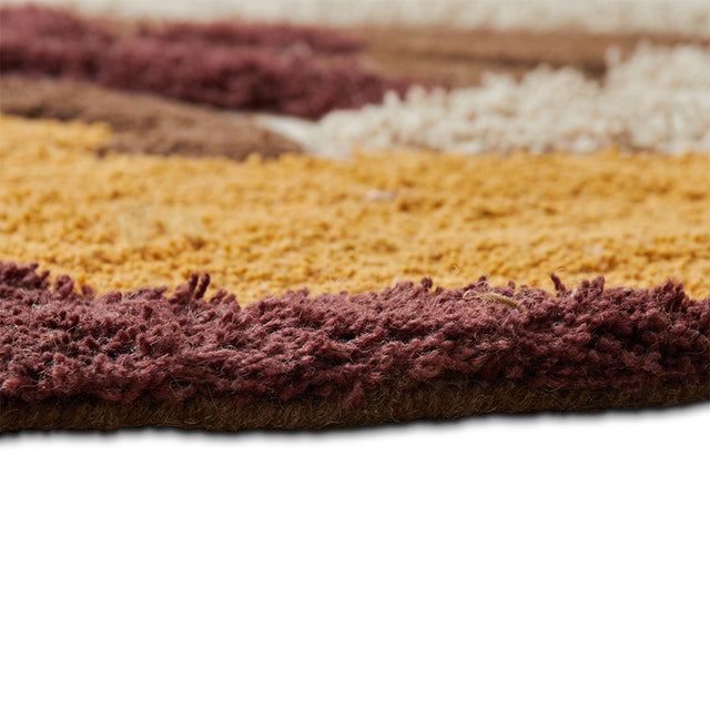 HKliving 地毯｜Round tufted rug melange (150x150cm)