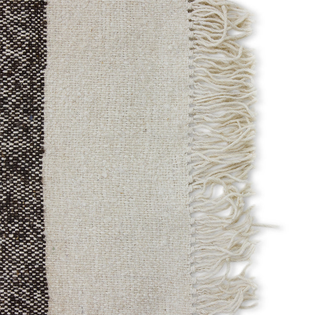 HKliving 地毯｜Striped woolen kelim cream (200x300cm)