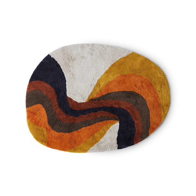 HKliving 浴墊｜Bath mat retro swirl (90x120cm)