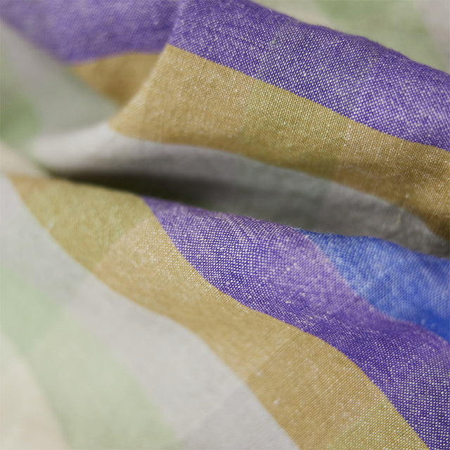 HKliving 餐桌布巾｜Vida check table cloth mint/cobalt (140x220cm)