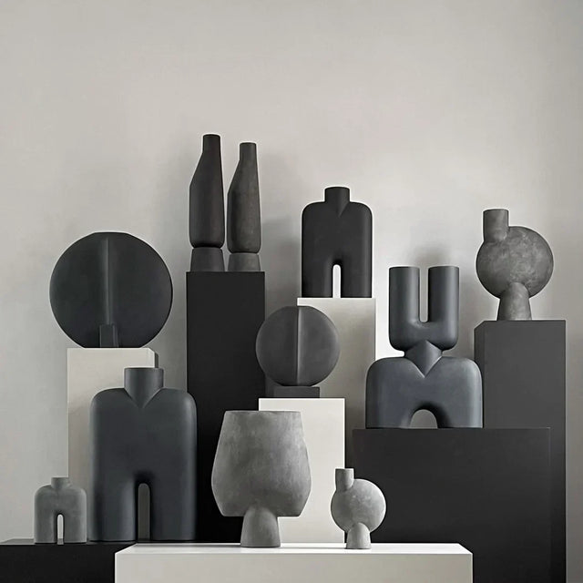 【在庫あり】101 Copenhagen-コブラの花瓶、ハイ - ブラック