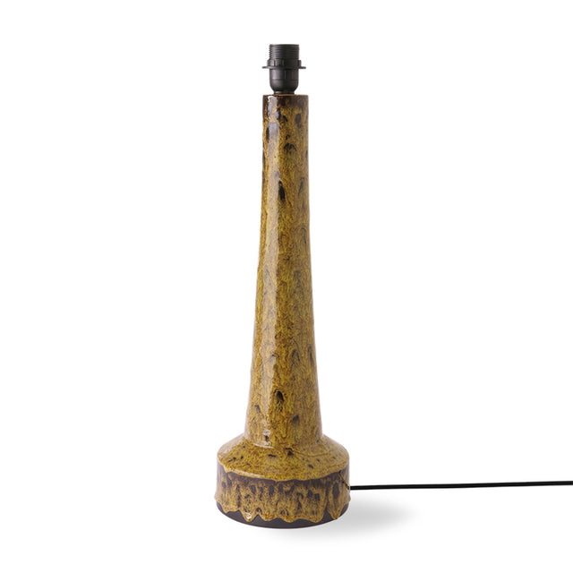 HKliving 燈座｜Retro stoneware lamp base mustard